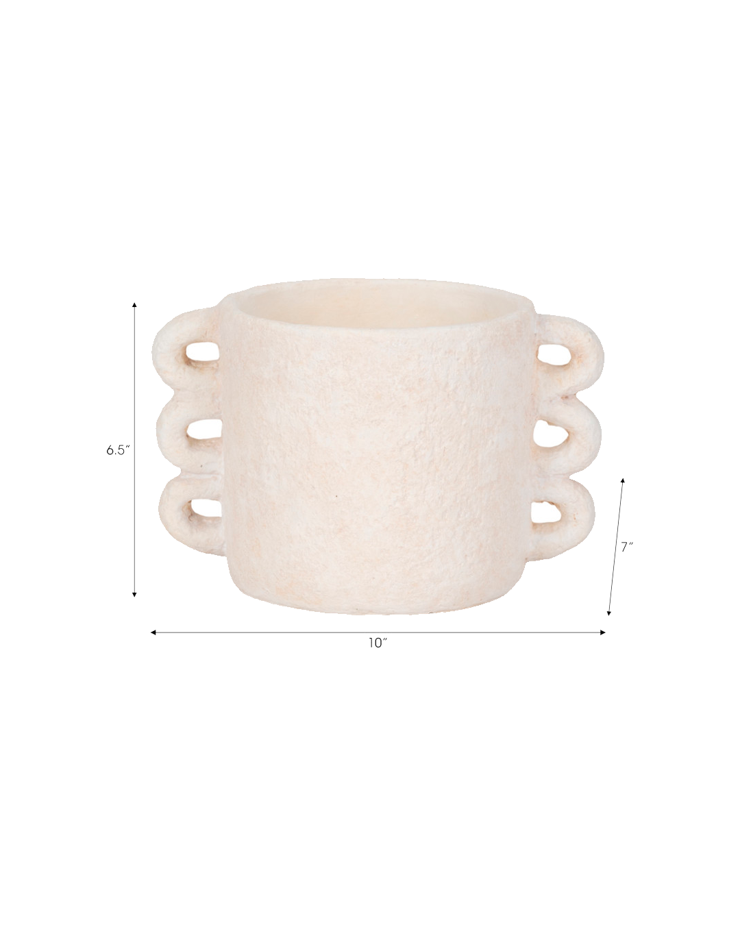 ARCH HANDLE PLANTER WHT