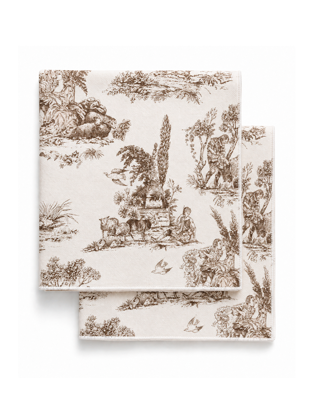 SET DE 4 SERVILLETAS NAPKINS TOILE DI JOUY MOCHA