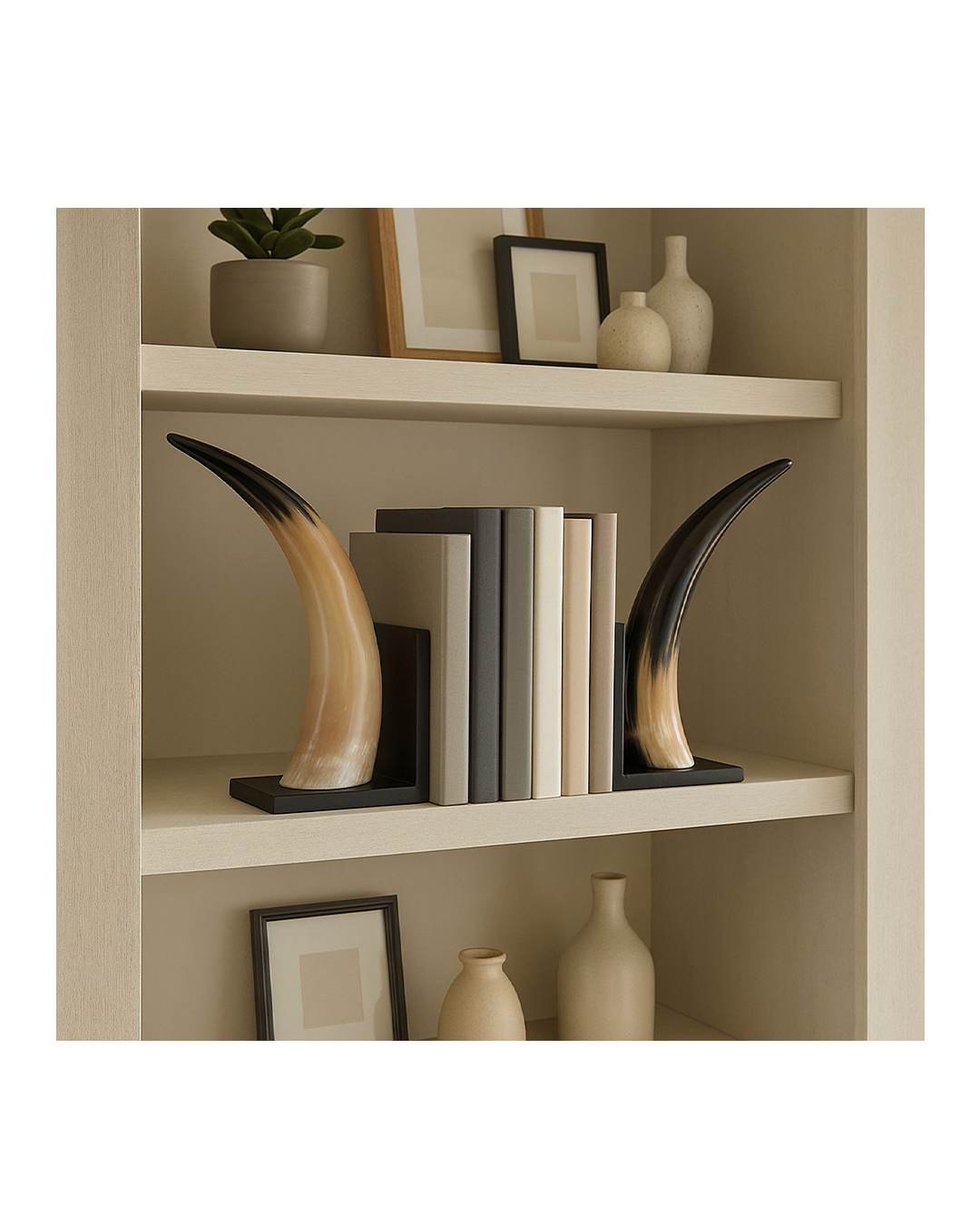 GAMIL HORN BOOKENDS S/2