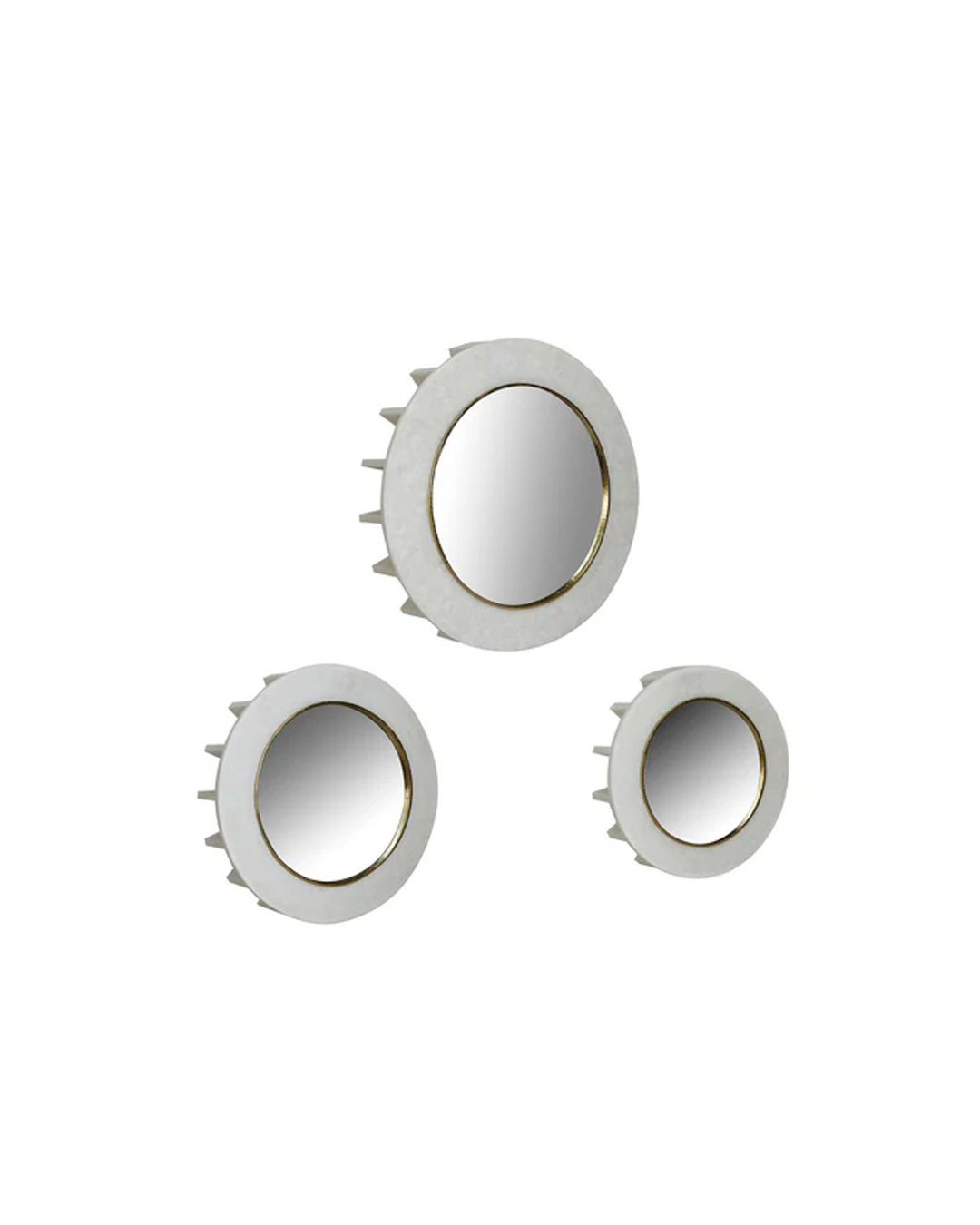 HALCYON ABSTRACT MIRRORS, WHITE S/3