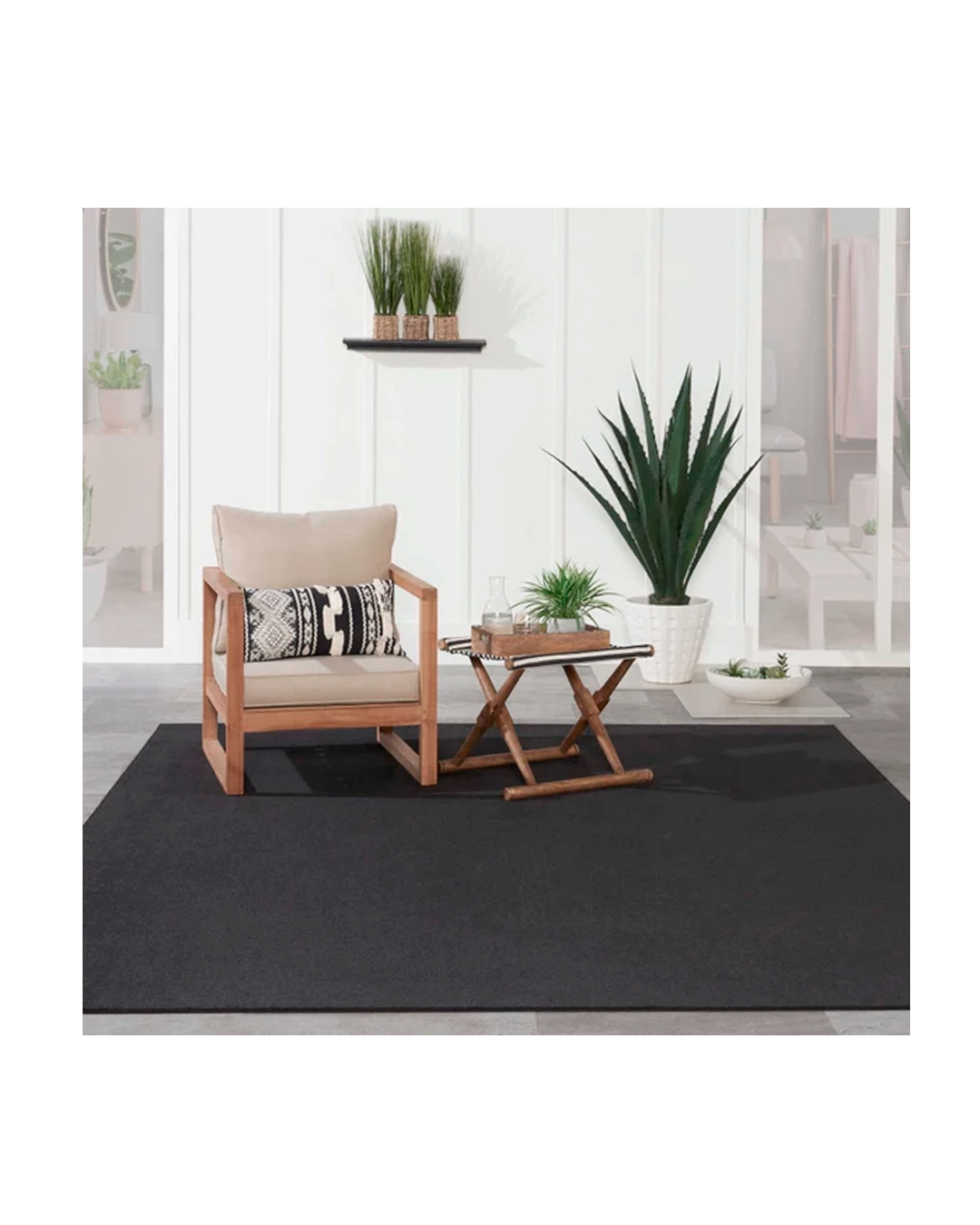 TWIST REVERSIBLE 8' x 10' BLACK INDOOR - OUTDOOR