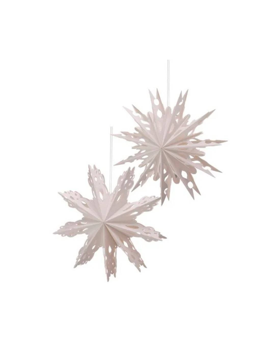16" FOLD PAPER CUT OUT SNOWFLAKE ORN 2AS / -40%