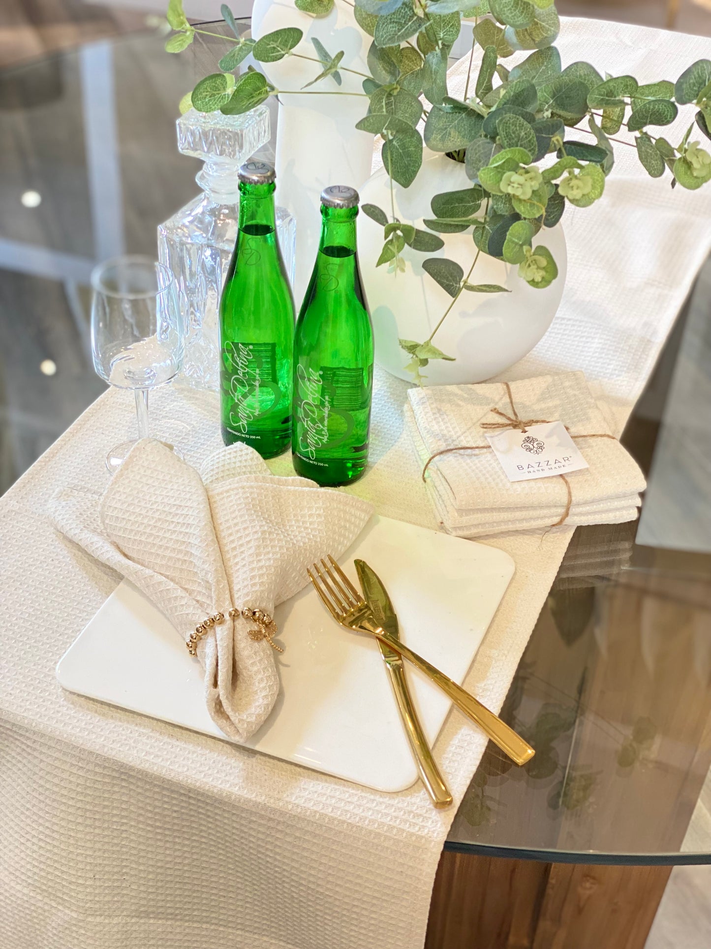 SET DE SERVILLETA DE LINO