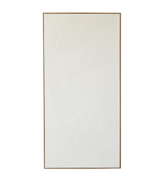 WHITE CANVAS GEOMETRIC ART DECO