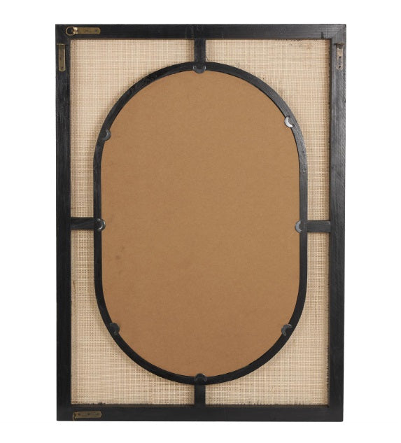 RATTAN WD WALL MIRROR 30''W, 42''H