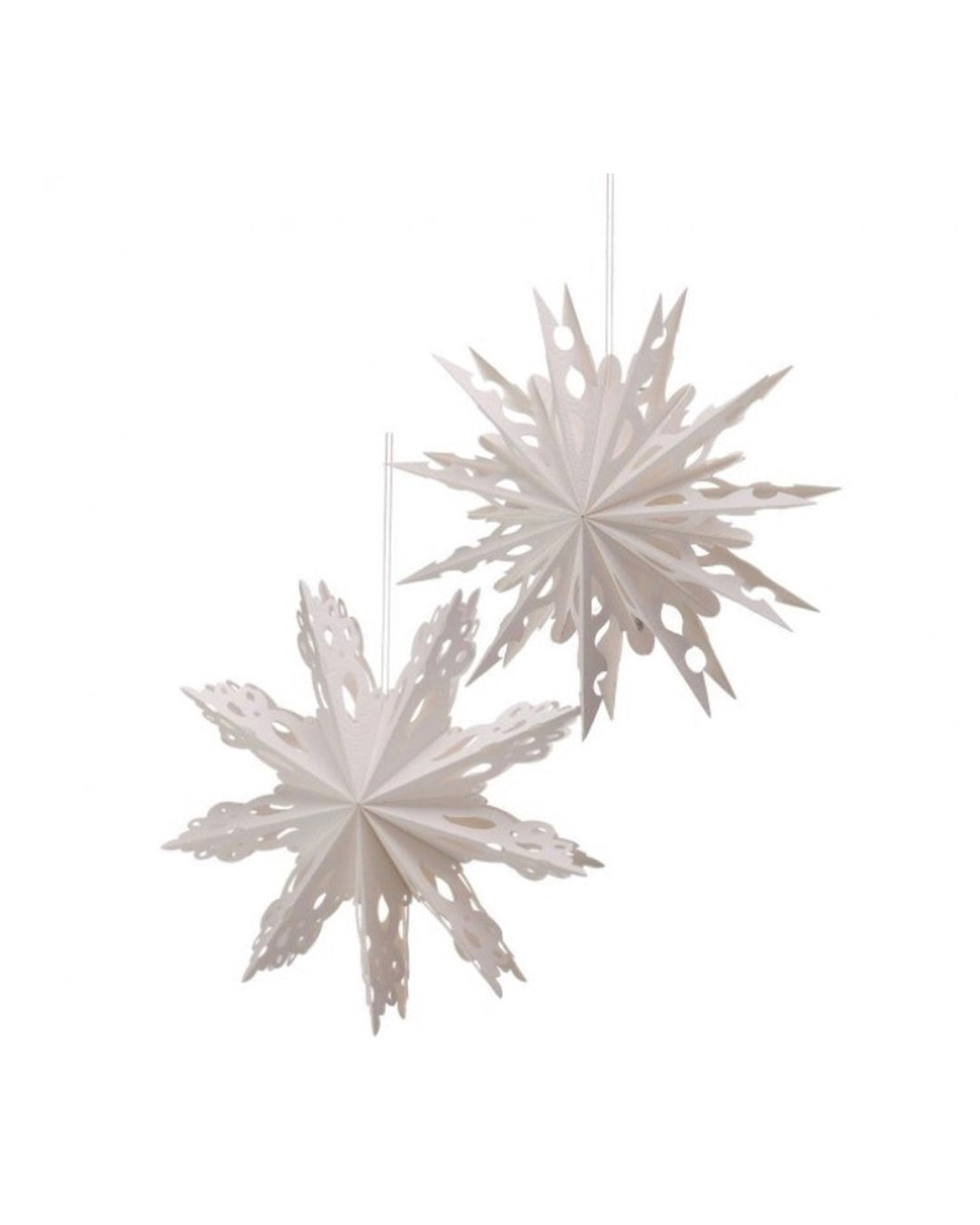 16" FOLD PAPER CUT OUT SNOWFLAKE ORN 2AS