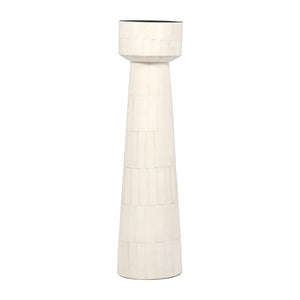 RESIN PILLAR CANDLEHOLDER IVORY / 40%