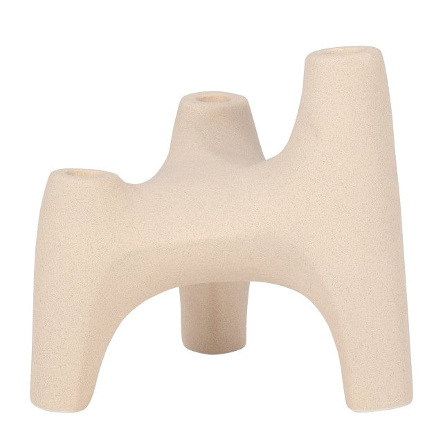 STONE WARE TAPER CANDLE HOLDER / -40%