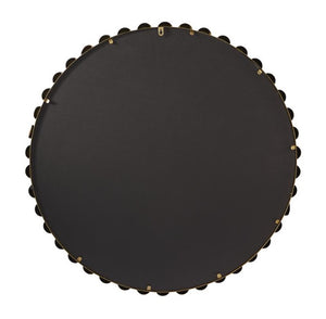 COSMOLIVING BY COSMOPOLITAN GOLD METAL WALL MIRROR WITH BEADED DETAILING