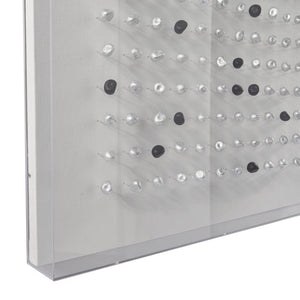 White Acrylic 3D Silver and Black Dots Design Shadow Box, 30"W x 40"H