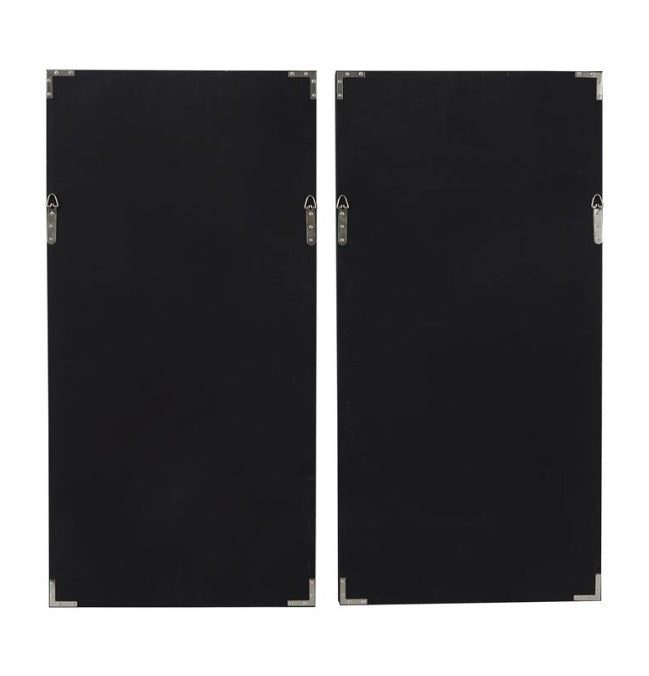 WHITE PAPER GEOMETRIC HANDMADE 3D ORIGAMI SHADOW BOX WITH BLACK FRAME, SET OF 2 20"W, 39"H