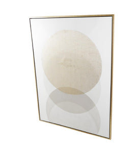 CREAM CANVAS ABSTRACT FRAMED WALL ART, 47" X 2" X 65"