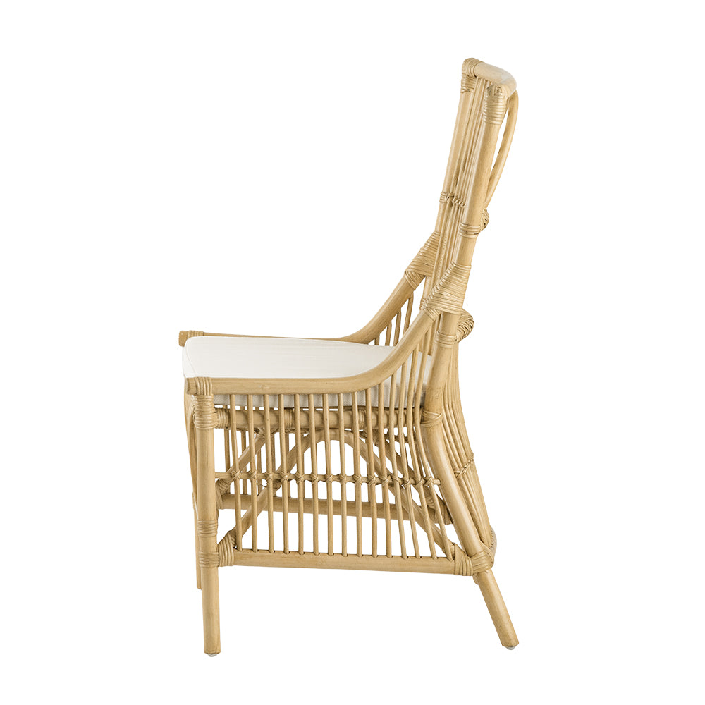 RATTAN CHAIR LOW ARM REST 