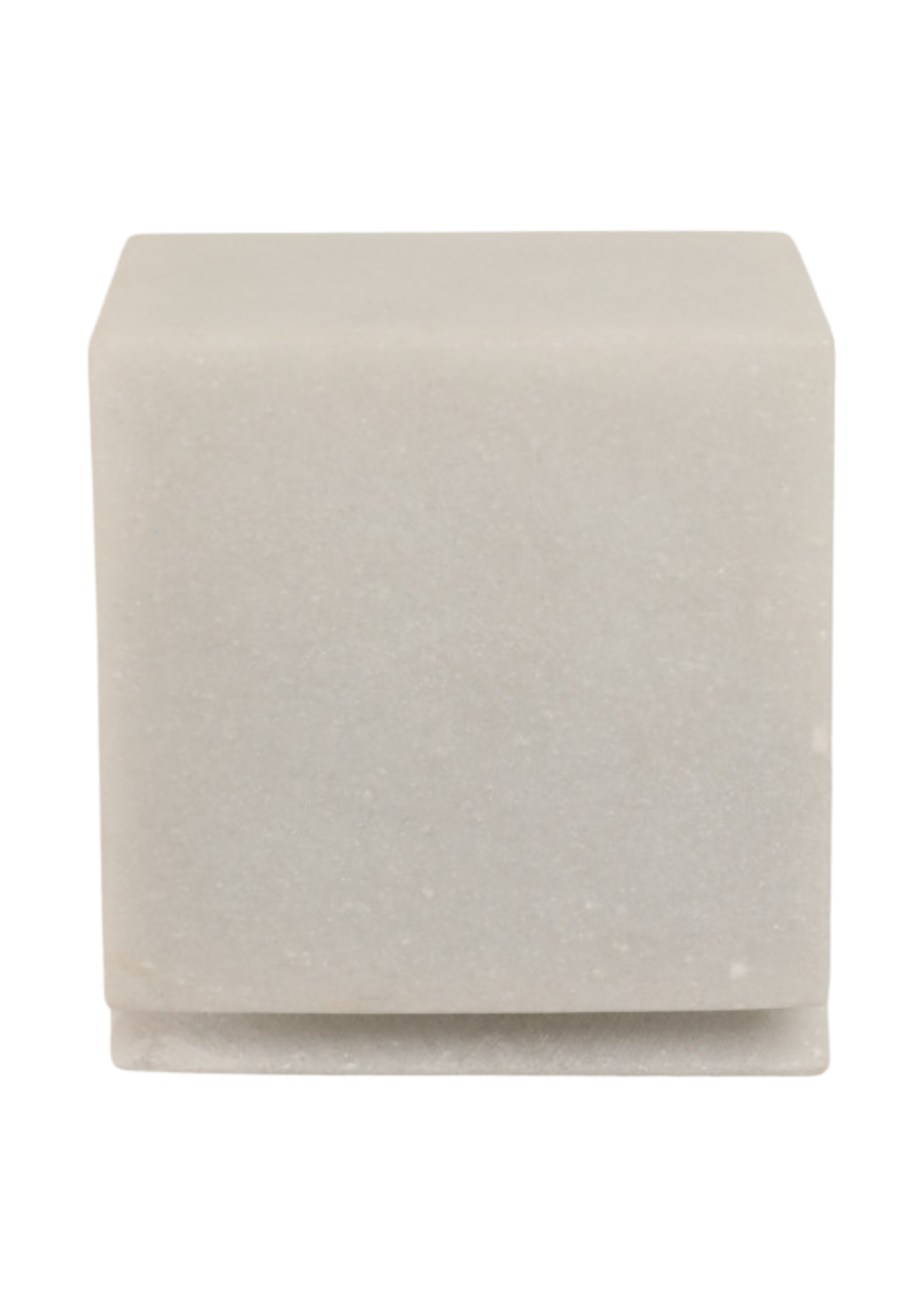4" CUT MARBLE CUBE WHITE / -20%