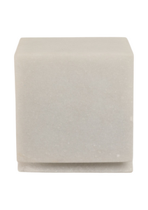 4" CUT MARBLE CUBE WHITE / -20%