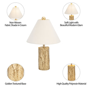 RESIN 21" TEXTURED TABLE LAMP, GOLD / -25%