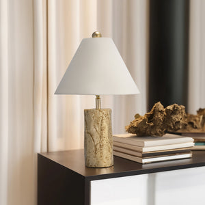RESIN 21" TEXTURED TABLE LAMP, GOLD / -25%