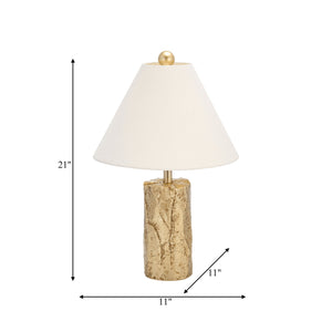 RESIN 21" TEXTURED TABLE LAMP, GOLD / -25%