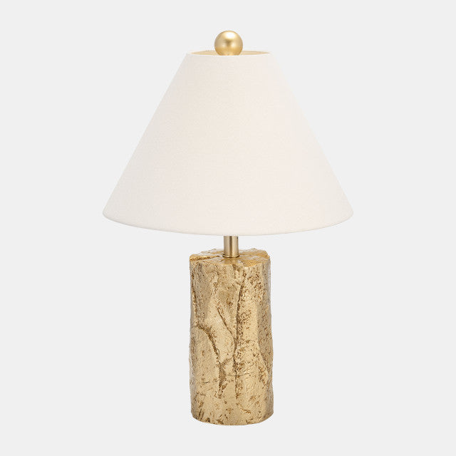 RESIN 21" TEXTURED TABLE LAMP, GOLD / -25%