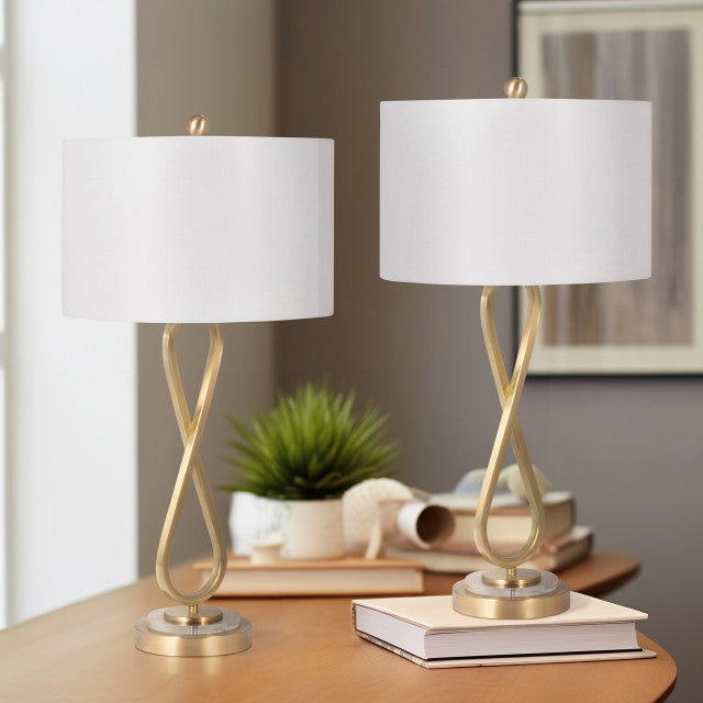 METAL INFINITY TABLE LAMP, GOLD / -25%