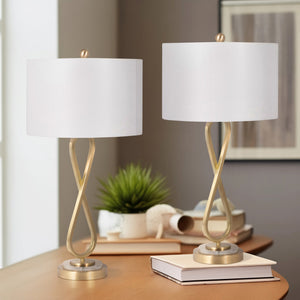 METAL INFINITY TABLE LAMP, GOLD / -25%