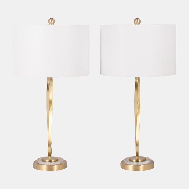 METAL INFINITY TABLE LAMP, GOLD / -25%