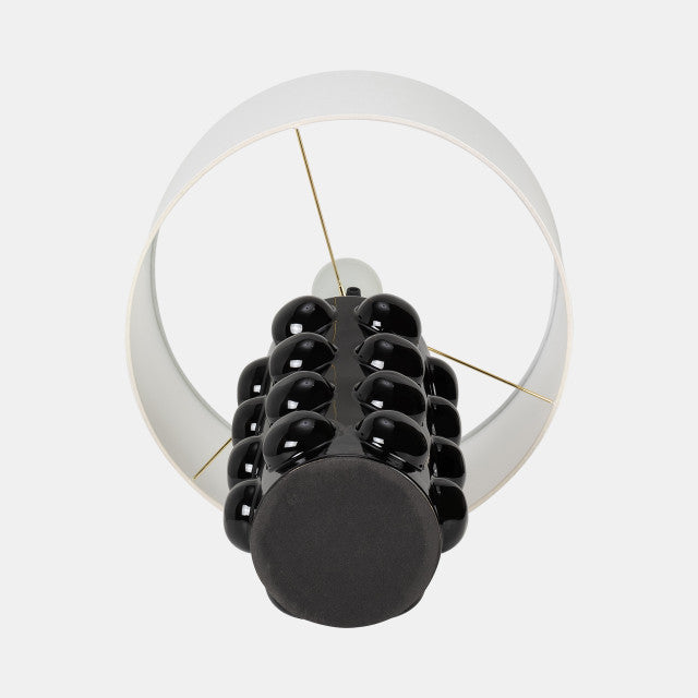 CERAMIC 22'' BUBBLE TABLE LAMP, BLACK / -25%