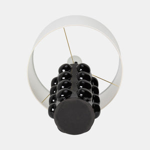 CERAMIC 22'' BUBBLE TABLE LAMP, BLACK / -25%