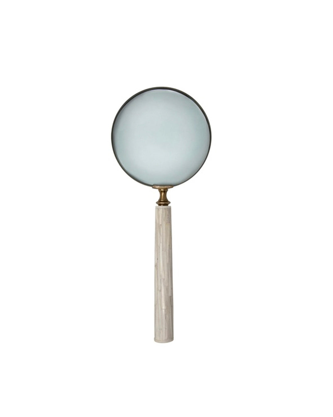 6" D MAGNIFYING GLASS IN RESIN HANDLE IVORY