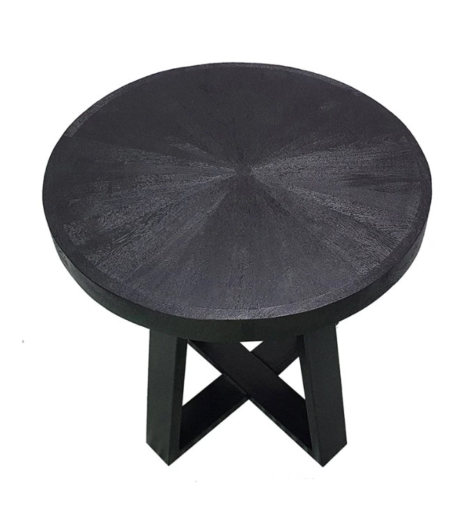 COFFEE TABLE 24" ROUND W/ CROSS LEG
