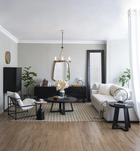 COFFEE TABLE 24" ROUND W/ CROSS LEG