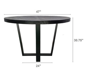 DINING TABLE ROUND 47" W/ CROSS LEG