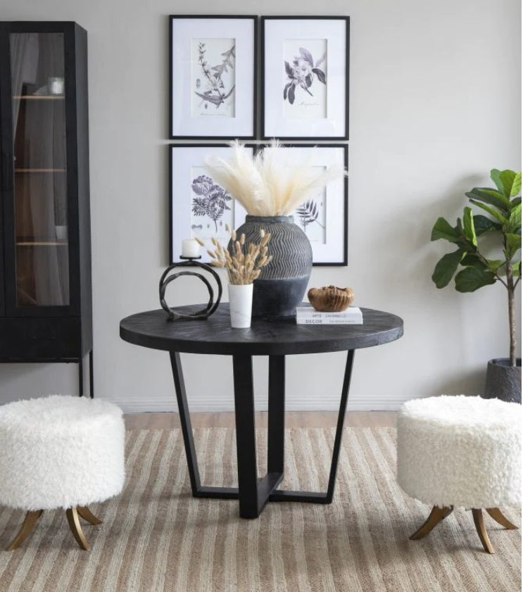DINING TABLE ROUND 47" W/ CROSS LEG