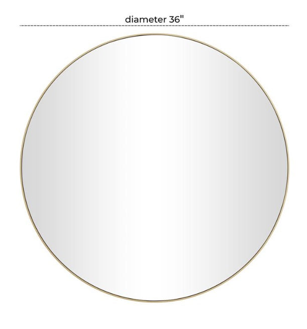 WOOD WALL MIRROR WITH THIN FRAME, 36" X 1" X 36"