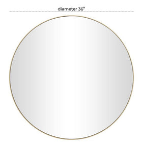 WOOD WALL MIRROR WITH THIN FRAME, 36" X 1" X 36"