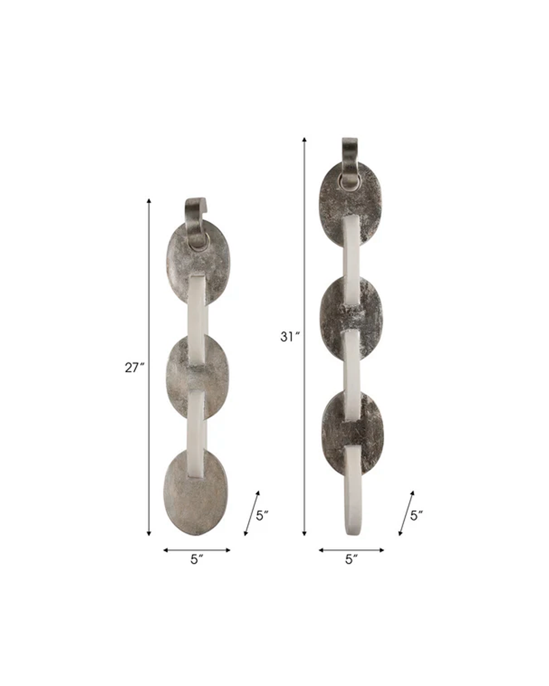 AMBROSE LINKED QUARTZ RESIN WALL DECOR S/2
