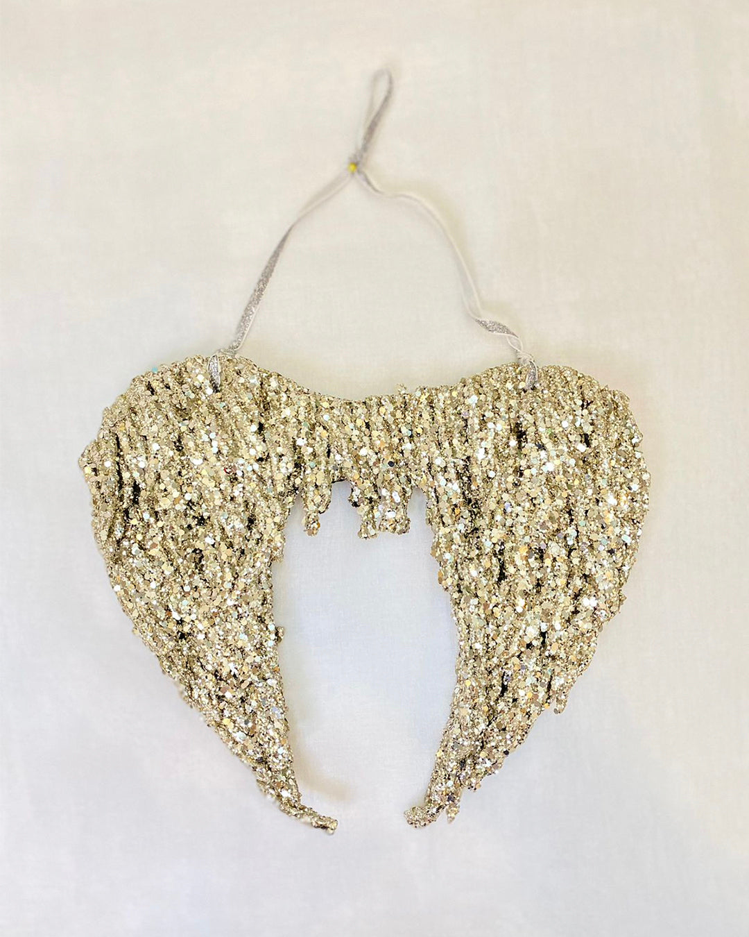 10" GLITTER/SEQUIN ANGEL WINGS ORNAMENT