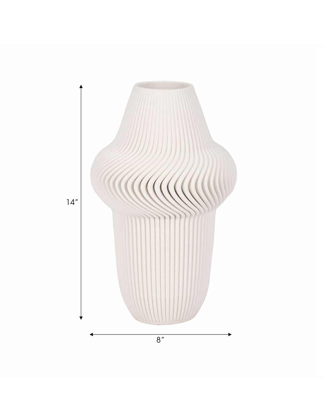 ANTILLES 3D PRINTED VASE IVORY / BEIGE