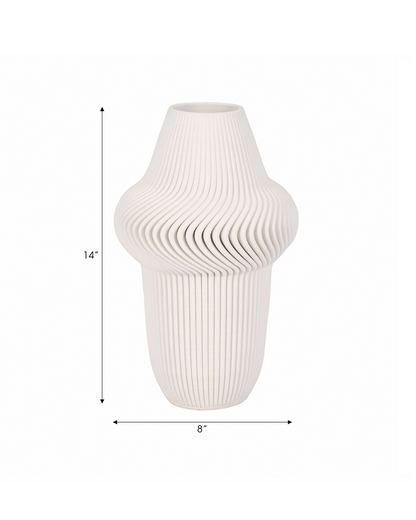 ANTILLES 3D PRINTED VASE IVORY / BEIGE