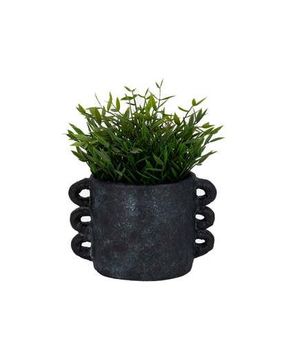 ARCH HANDLE PLANTER BLK
