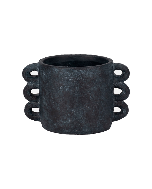 ARCH HANDLE PLANTER BLK