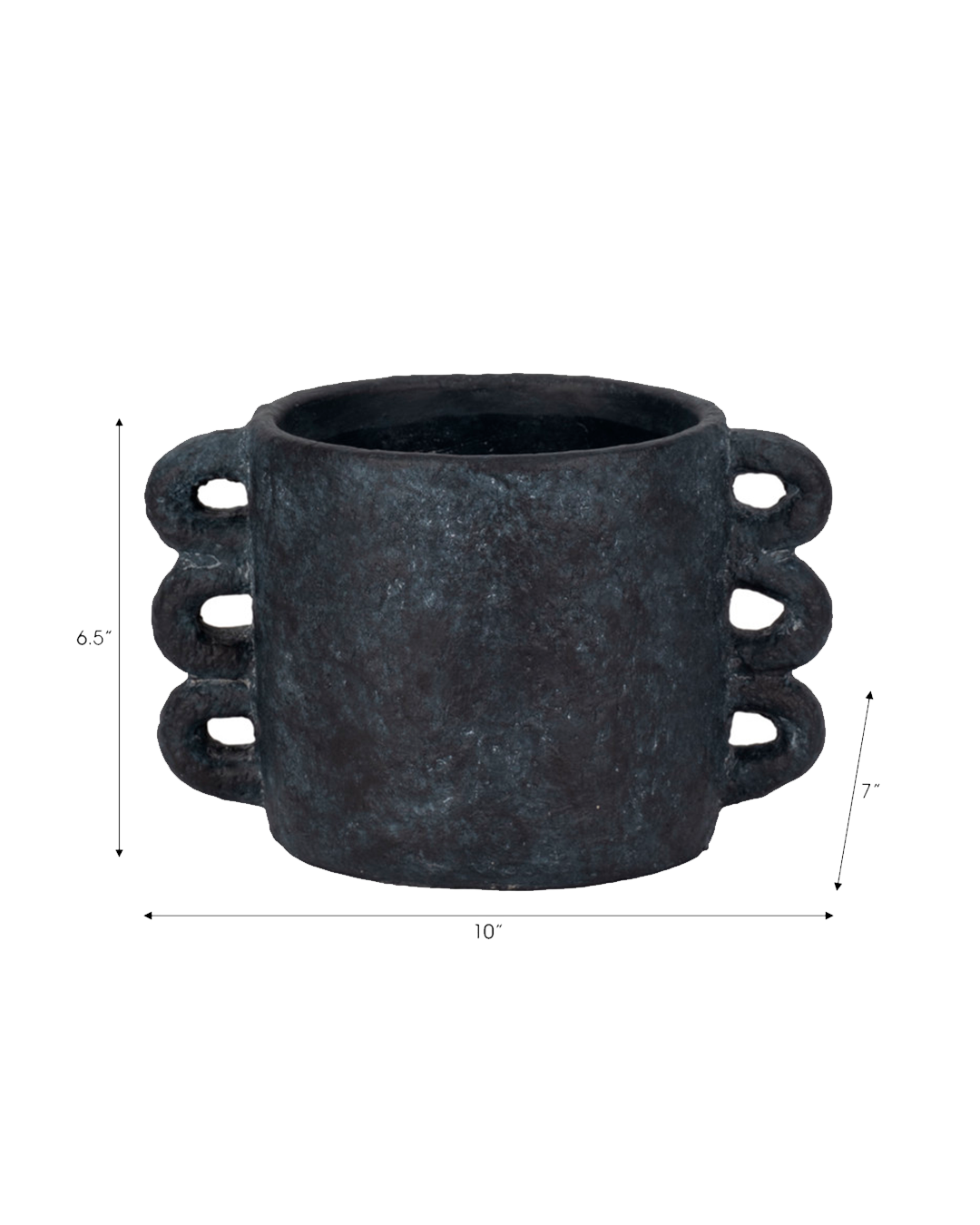 ARCH HANDLE PLANTER BLK