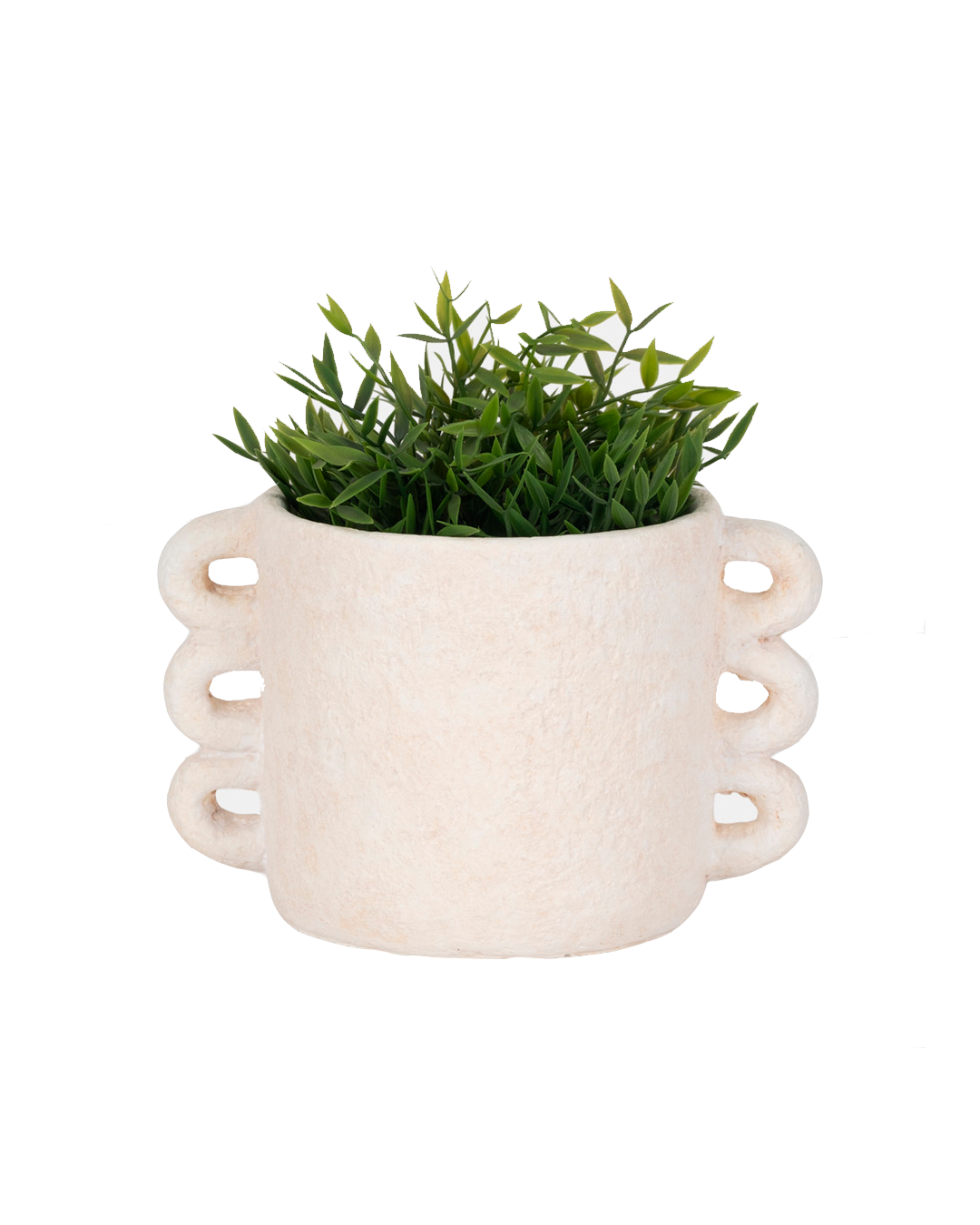 ARCH HANDLE PLANTER WHT