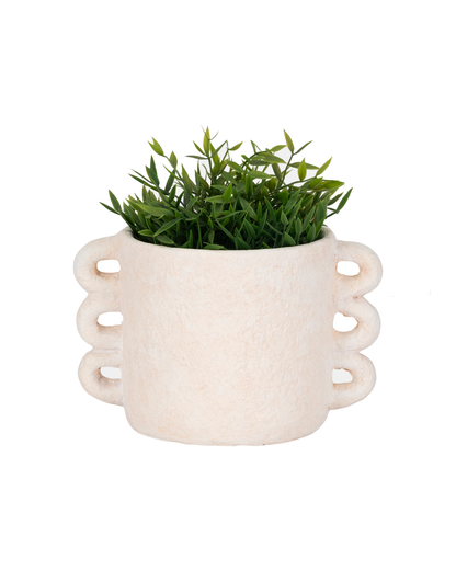 ARCH HANDLE PLANTER WHT
