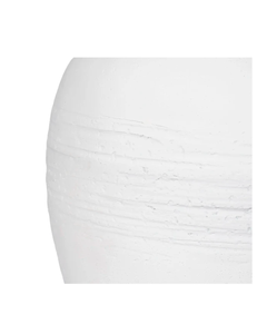 ARTISAN JUG TABLE LAMP TAPERED SHADE, WHITE / BEIGE 27''