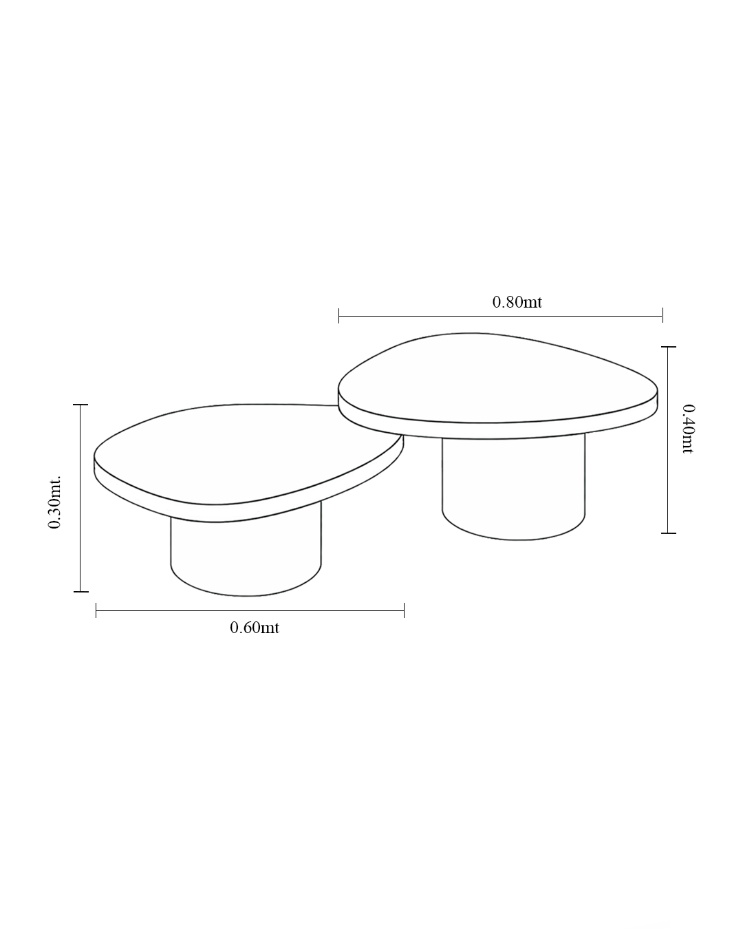 AURA COFFE TABLE SET/2