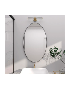 BLACK OVAL SHAPED WALL MIRROR