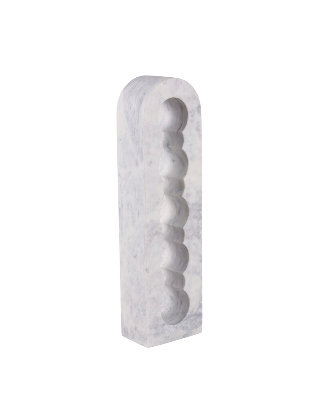 BOTTLE MARBLE WINE RACK, WHITE / GREY