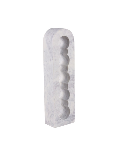 BOTTLE MARBLE WINE RACK, WHITE / GREY