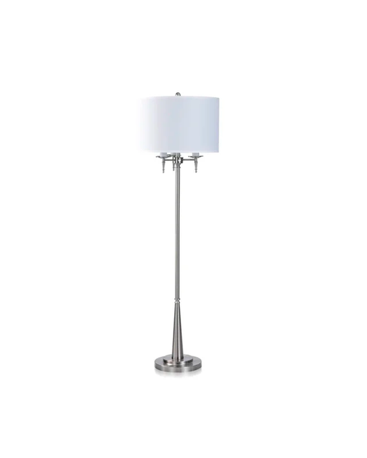 BRUSHED STEEL METAL FLOOR LAMP / -50%